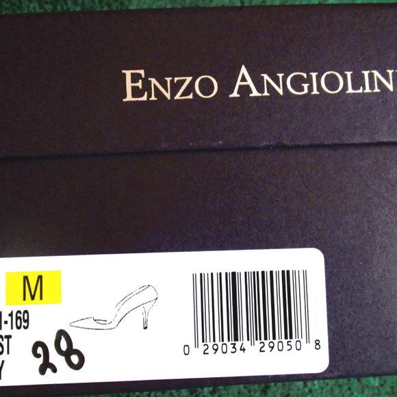 BLACK STILETTO HIGH HEELS-PATENT LEATHER-MINT CONDITION-ENZO ANGIOLINI-size 8-M - Picture 8 of 8